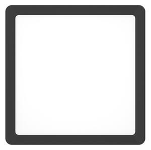 Eglo 901374-LED RGBW Plafoniera dimmerabile fumé FUEVA-Z LED/10,5W/230V 22x22cm IP44 nero