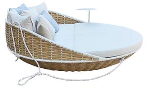 MARISMA - divano letto outdoor con struttura in alluminio verniciato taupe