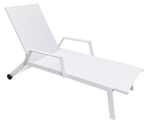 FANDANGO - lettino con struttura in alluminio verniciato bianca o antracite, textilene 2 x 1