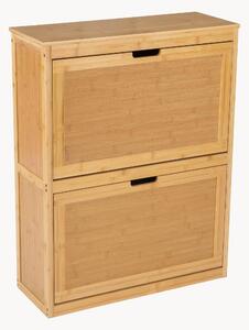 WENKO Panca Portascarpe Ecori In Bambù FSC – Con Seduta Imbottita In Poliestere Riciclato – 90x45x33 Cm – Naturale/Nero