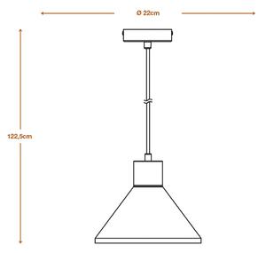 LEDVANCE Lampada a sospensione in legno di cemento, Ø 22 cm, cemento, grigio