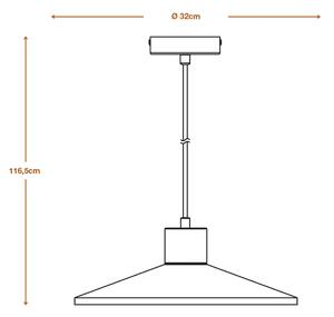 LEDVANCE Lampada a sospensione in legno di cemento, Ø 32 cm, cemento, grigio