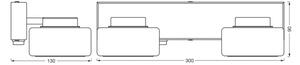 LEDVANCE Applique a LED Orbis Flame, a 2 luci, cromo, IP44