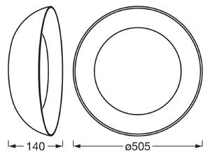 LEDVANCE Plafoniera LED Orbis Alva, nero, metallo