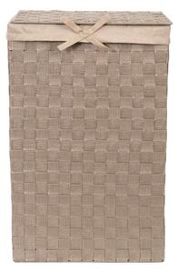 Cesto portabiancheria marrone con coperchio Cesto portabiancheria in lino, altezza 60 cm - Compactor