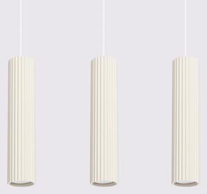 Sollux SL.1594 - Lampadario a sospensione con filo KARBON 3xGU10/10W/230V color crema