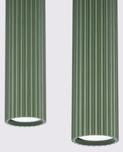 Sollux SL.1612 - Lampadario a sospensione con filo KARBON 2xGU10/10W/230V verde