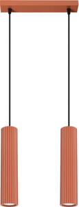 Sollux SL.1631 - Lampadario a sospensione con filo KARBON 2xGU10/10W/230V rosso