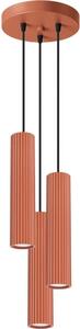 Sollux SL.1633 - Lampadario a sospensione con filo KARBON 3xGU10/10W/230V rosso