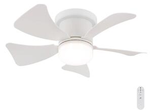 Globo 03609W - Ventilatore da soffitto dimmerabile a LED HINES LED/10W/230V + +TC bianco