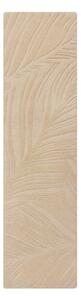 Tappeto beige in lana 60x230 cm Lino Leaf - Flair Rugs