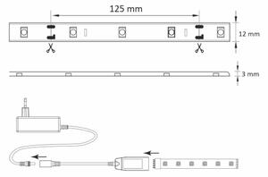 Striscia LED RGB da esterno dimmerabile Wi-fi LED/8W IP65 2 m Tuya