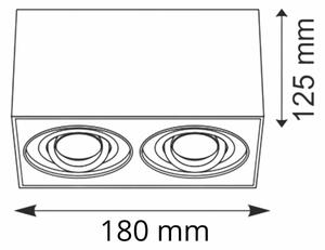 Luce Spot HADAR Q2 2xGU10/10W/230V nero