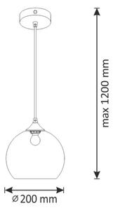 Lampadario su filo DAMAR 1xE27/20W/230V