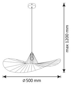 Lampadario su corda ABANO 1xE27/20W/230V