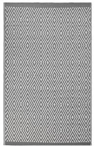 Tappeto da esterno per interni grigio chiaro PP 120 x 180 cm motivo geometrico Beliani