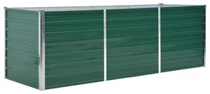 Letto Rialzato Giardino in Acciaio Zincato 240x80x77 cm Verde