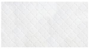 Tappeto in pelle sintetica di coniglio bianca 80 x 150 cm motivo a rete soggiorno camera da letto Beliani