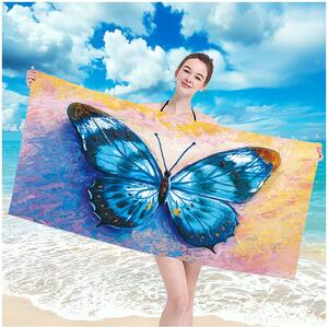 Telo mare con un bellissimo motivo a farfalla 100 x 180 cm