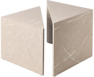 Set di 2 tavolini effetto marmo Vilma