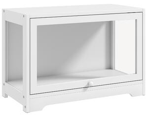 HOMCOM Vetrina espositiva per collezioni con anta in acrilico, 59x30x40 cm, bianco | Aosom Italy