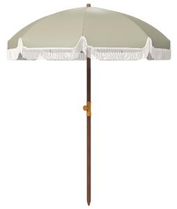 Outsunny Ombrellone da Spiaggia Salvaspazio con Protezione UV40+ e Borsa di Trasporto, Verde | Aosom Italy