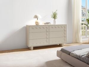 Cassettiera 6 cassetti – MDF – Beige – ANEZA