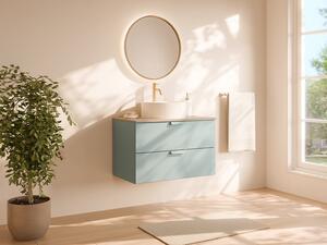 Mobile sotto lavabo sospeso con ripiano Verde salvia L80 cm – AVORELI