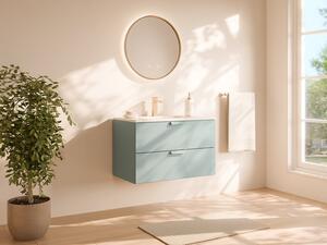 Mobile bagno sospeso con lavabo da incasso Verde mandorla L80 cm – AVORELI