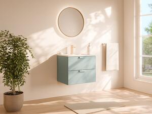 Mobile bagno sospeso con lavabo da incasso Verde mandorla L60 cm – AVORELI