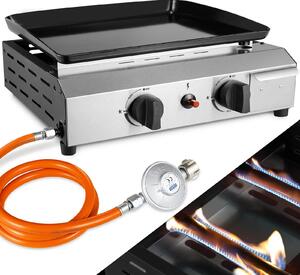 Barbecue a gas, portatile, facile da pulire, barbecue a gas a 2 fuochi