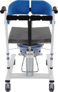 Sedia di riferimento per il paziente, regolabile in altezza, design resistente, blu
