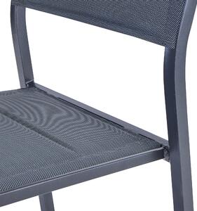 Sedia da giardino senza cuscino Orion NATERIAL in alluminio con seduta in textilene grigio / argento
