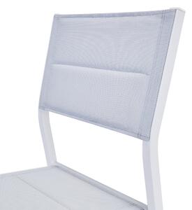 Sedia da giardino senza cuscino Orion NATERIAL in alluminio con seduta in textilene bianco