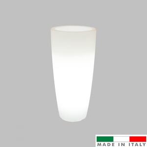 Vaso Illuminabile Tondo Ø33 H90cm, E27 Colore Bianco