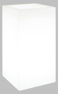 Vaso Illuminabile 40x40xH80cm, E27 Colore Bianco