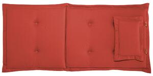 Cuscini sostitutivi per sedie da esterno Set 2 cuscini imbottiti spessi in tessuto rosso resistente ai raggi UV Beliani