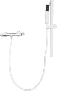 Rubinetteria per vasca da bagno, flusso a cascata, regolazione della temperatura regolabile, BIANCO