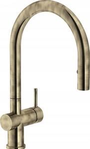 Franke 115.0554.566 Rubinetto da cucina in bronzo ad alta pressione con doccetta estraibile in metallo