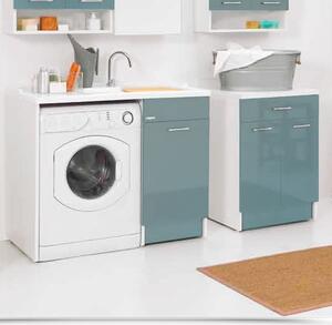 Lavapanni Dx con inserimento lavatrice Duo 106x50 celeste Colavene
