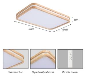 Brilagi - Lampada LED dimmerabile MOLINA SQUARE LED/54W/230V rovere 60x40 cm + telecomando