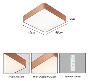 Brilagi - Plafoniera dimmerabile a LED POOL SQUARE LED/36W/230V 40x40 cm bronzo+telecomando