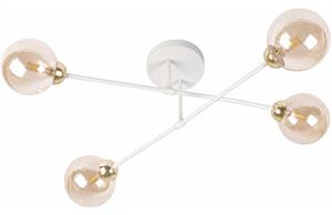 Lampadario a plafone OBSIDIAN 4xG9/10W/230V crema/dorato/beige fumé