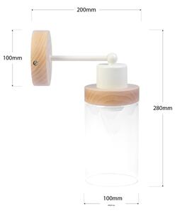 Lampada da parete WOODNEST 1xE27/15W/230V pino/crema