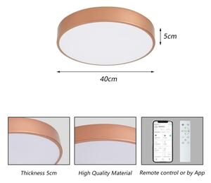 Brilagi-LED Lampada dimmerabile POOL SMART LED/48W/230V 40 cm Wi-Fi Tuya bronzo + telecomando