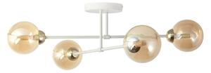 Lampadario a plafone OBSIDIAN 4xG9/10W/230V crema/dorato/beige fumé
