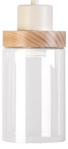 Lampadario sospeso con cavo WOODNEST 3xE27/15W/230V pino/crema