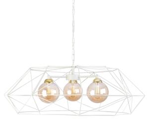 Lampadario a catena DEXA 3xG9/10W/230V crema/oro/beige fumé