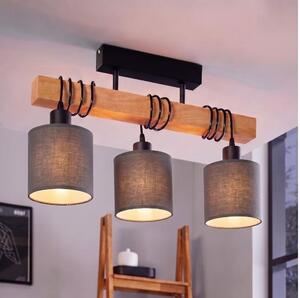Brilagi - Lampadario a plafone NUBILA 3xE27/60W/230V pino/antracite