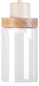 Lampadario a sospensione a cavo WOODNEST 1xE27/15W/230V pino/crema